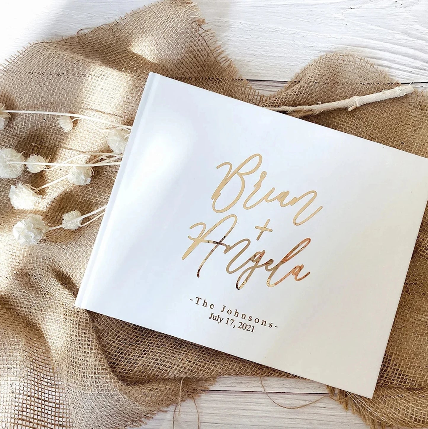The Diamond Guestbook - Our signature guestbook designed to capture the love, laughter and messages from your special day.